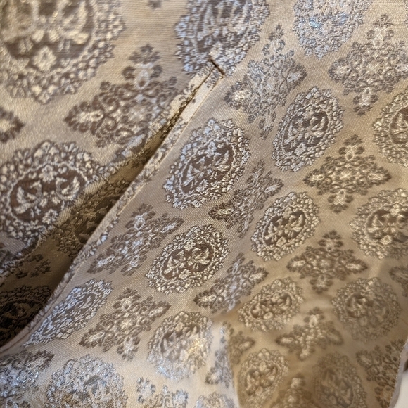 GOLD LAMÉ Brocade Evening Jacket New Haute Couture 1955-1960 Vintage Medium - Picture 12 of 16